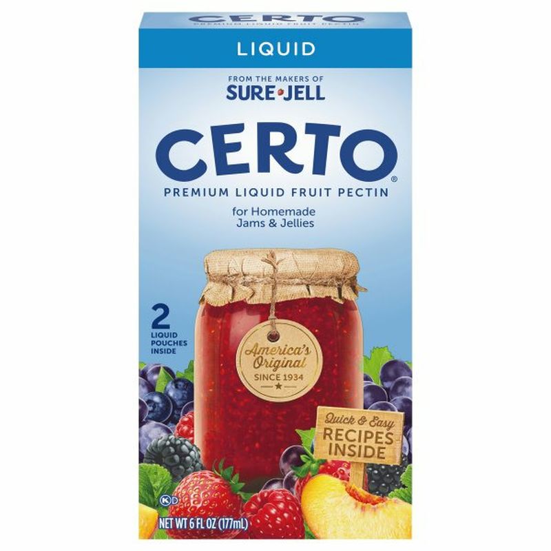Certo Fruit Pectin, Premium, Liquid Wegmans