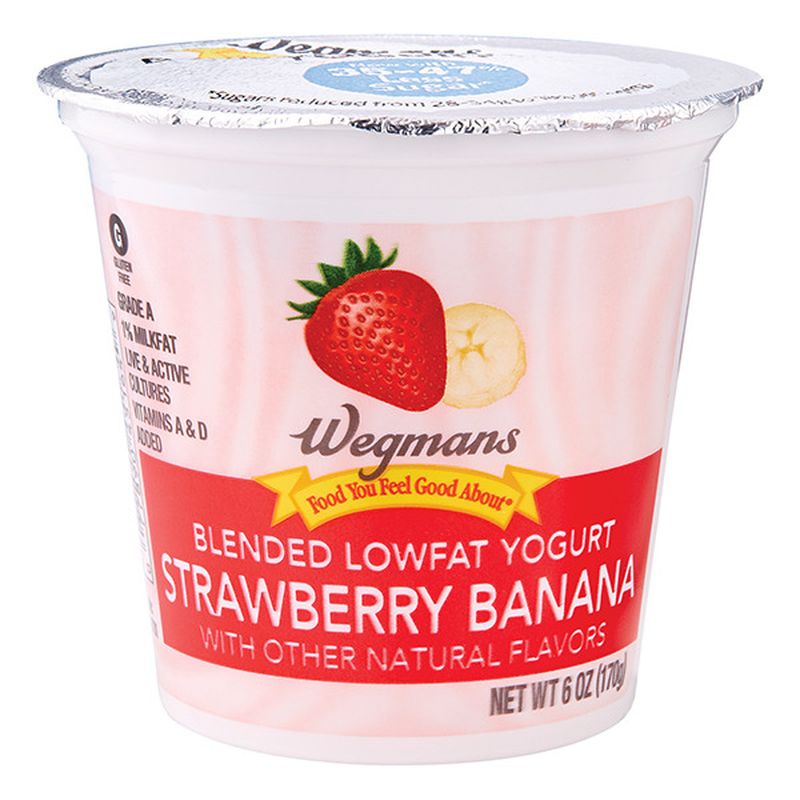 Wegmans Lowfat Blended Strawberry Banana Yogurt Wegmans