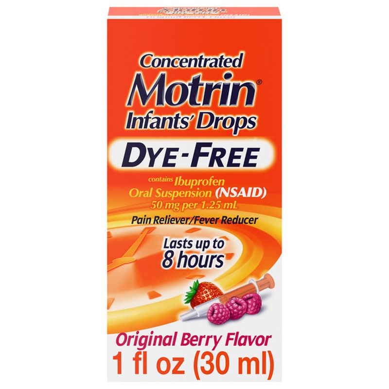 MOTRIN Infant #39 s Drops Concentrated Original Berry Flavor Dye Free