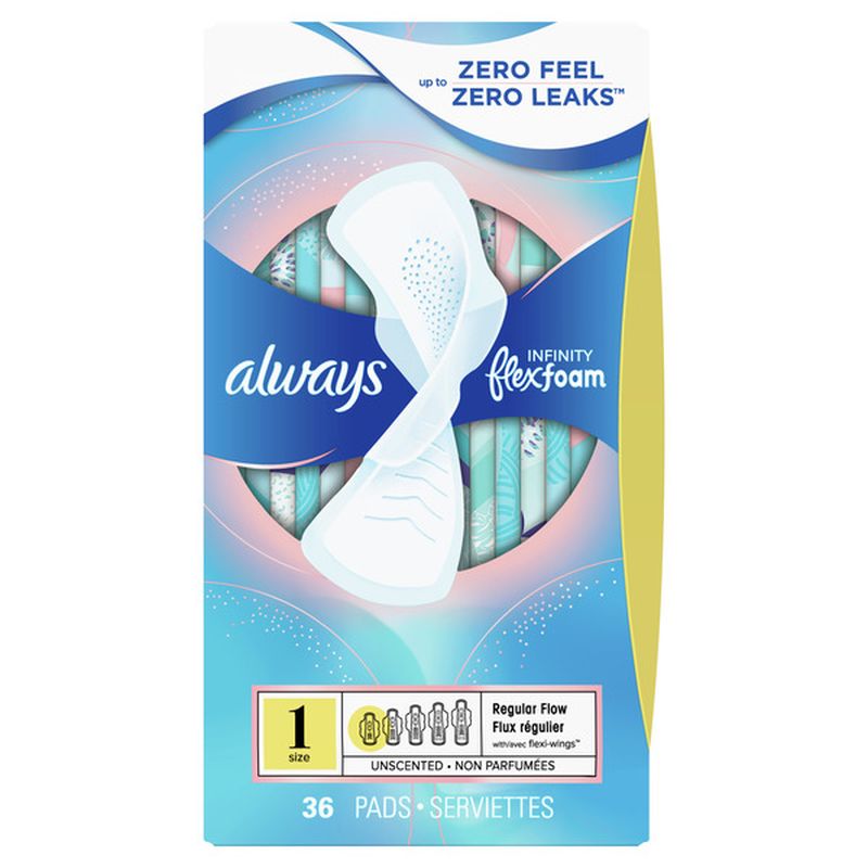 Always Infinity Always Infinity Pads, Size 1 Regular, 36 ct Wegmans