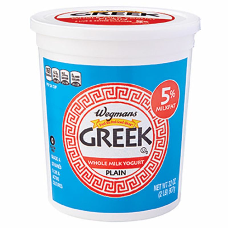 Wegmans Greek plain Whole Milk Yogurt Wegmans