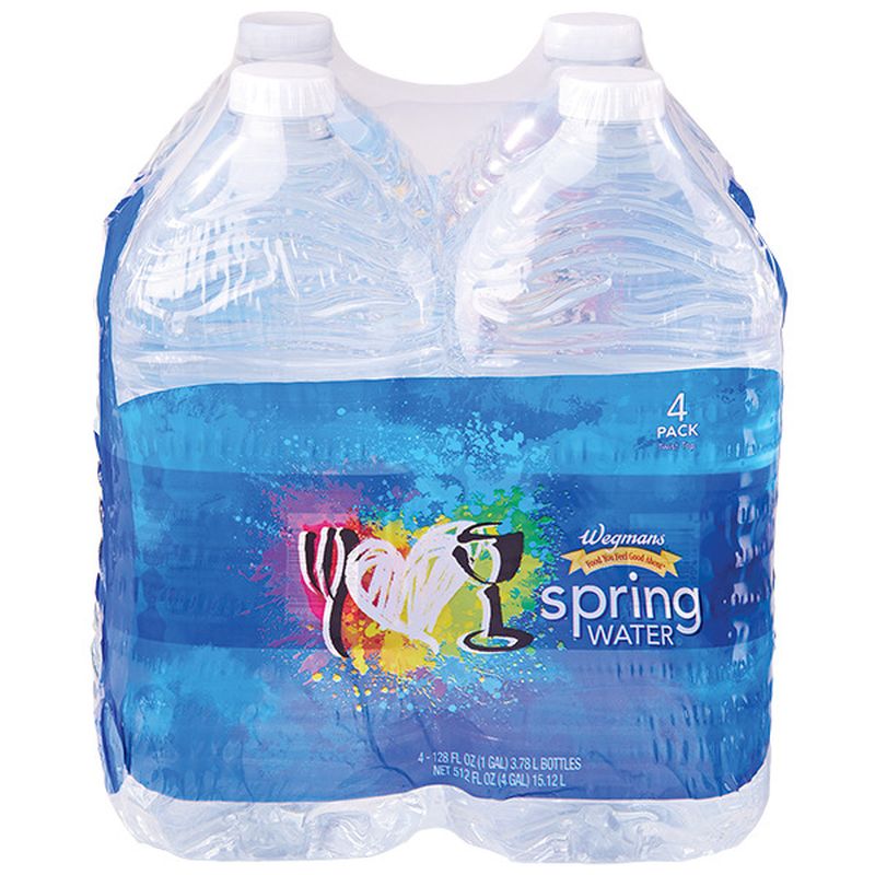 Wegmans Spring Water Gallon, FAMILY PACK, 4 Pack