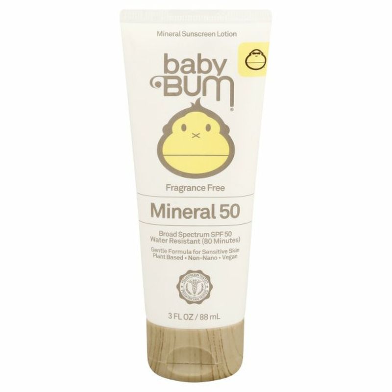 Baby Bum Sunscreen Lotion, Mineral, Broad Spectrum SPF 50 Wegmans