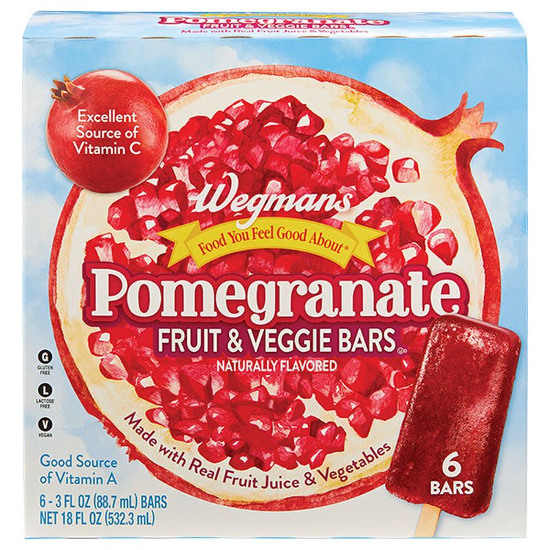Wegmans Pomegranate Fruit & Veggie Bars, 6 Count Wegmans