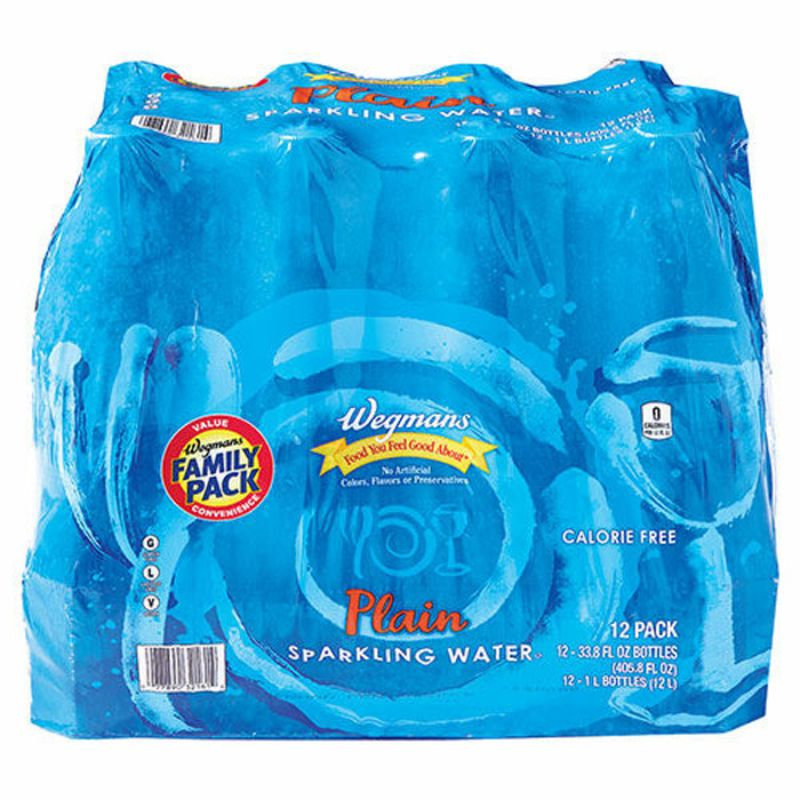 Wegmans Sparkling Water Plain Sparkling Water 12 Pack FAMILY PACK Wegmans