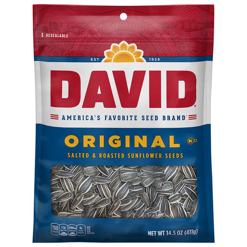 DAVID Sunflower Seeds, Original, Salted & Roasted Wegmans