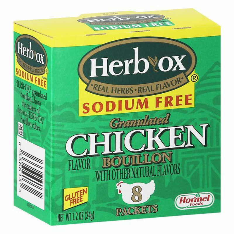 Hormel Foods HERBOX Bouillon, Sodium Free, Chicken Flavor, Granulated