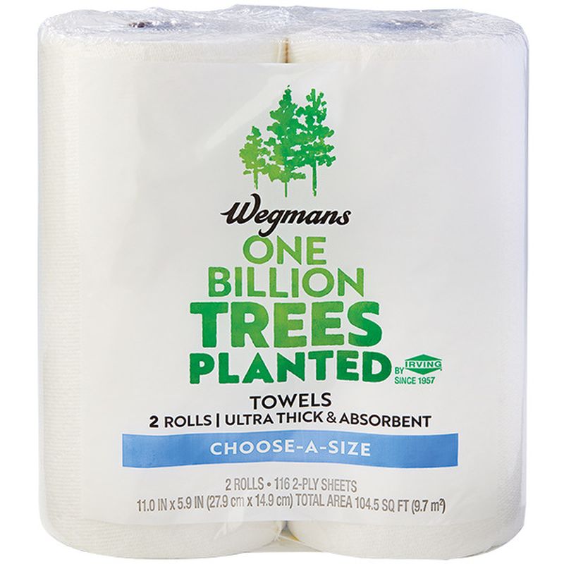 Wegmans ChooseASize Paper Towels, 2 Rolls Wegmans