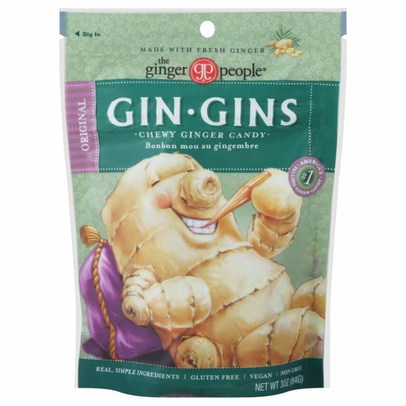 The Ginger People Gin Gins Ginger Candy, Original, Chewy Wegmans