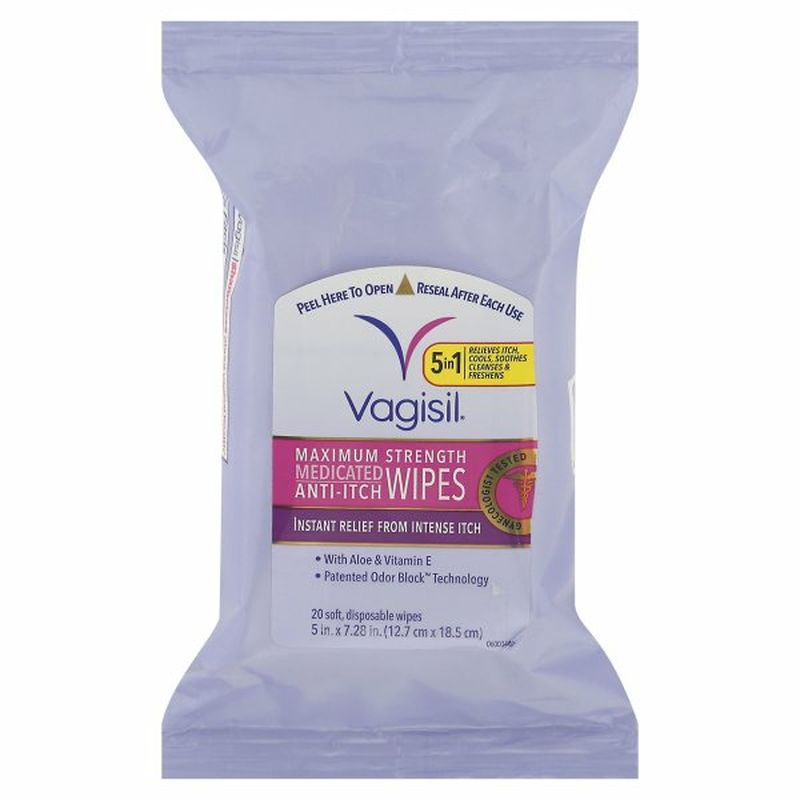 Vagisil AntiItch Wipes, Medicated, Maximum Strength Wegmans