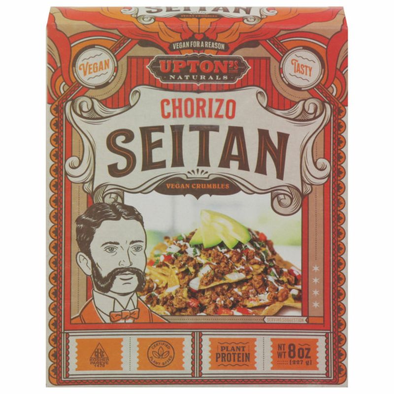 Upton's Naturals Seitan, Vegan Crumbles, Chorizo Wegmans