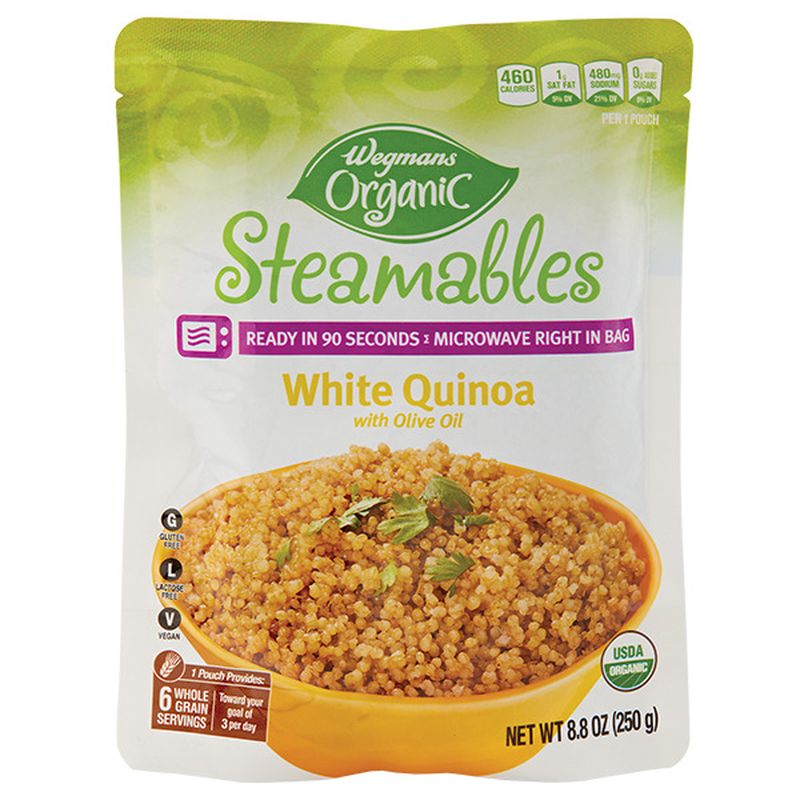 Wegmans Organic Steamables White Quinoa with Olive Oil Wegmans