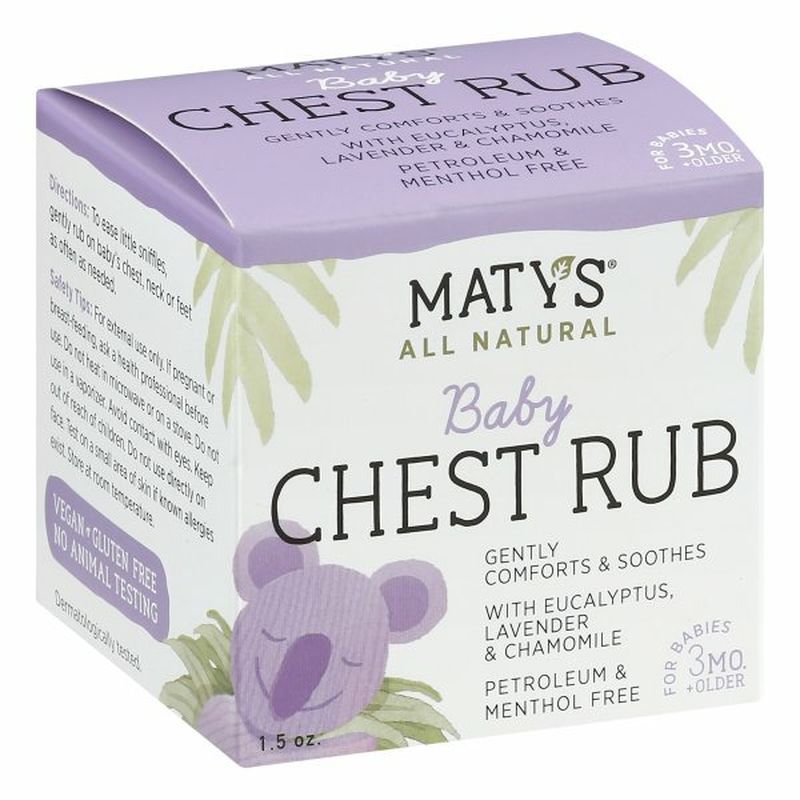 Matys baby chest rub cheap on 2 month old
