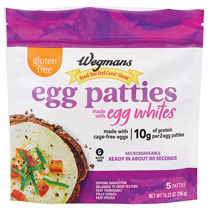 Wegmans Gluten Free Egg Patties Made with Egg Whites, 5 Count Wegmans
