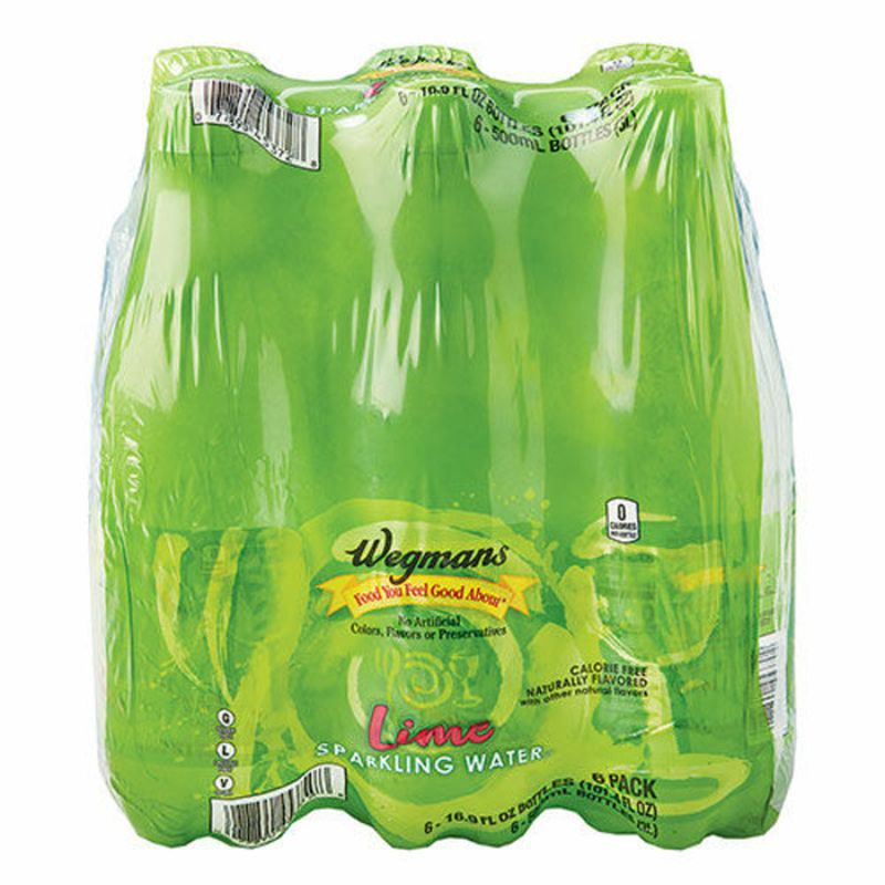 Wegmans Sparkling Water Lime Sparkling Water 6 Pack Wegmans