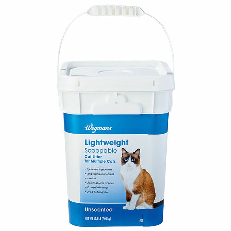 Wegmans Unscented Lightweight Scoopable Cat Litter for Multiple Cats