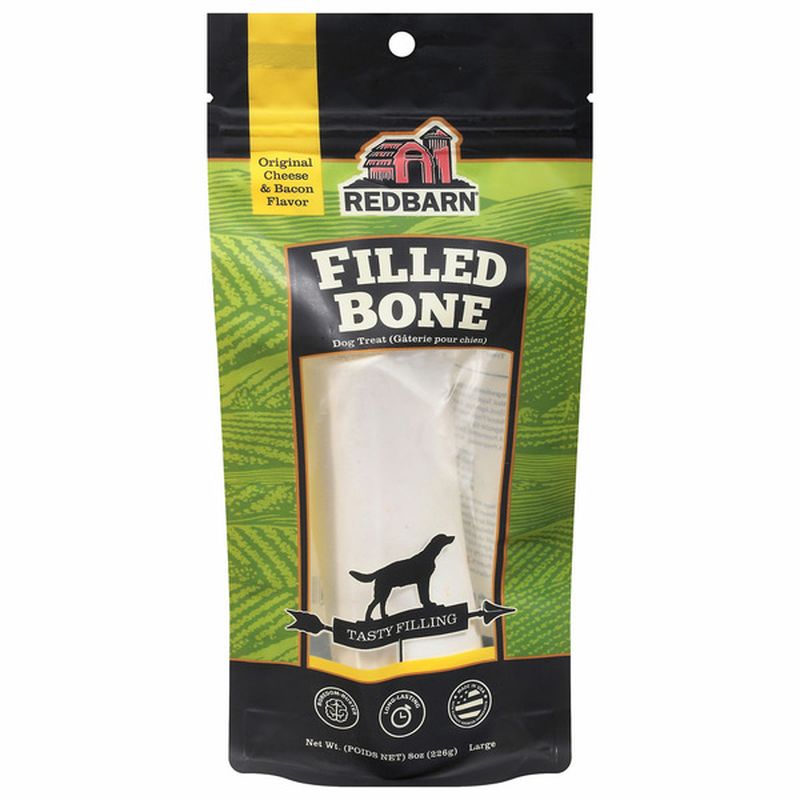 RedBarn Dog Treat, Filled Bone, Original Cheese & Bacon Flavor, Large