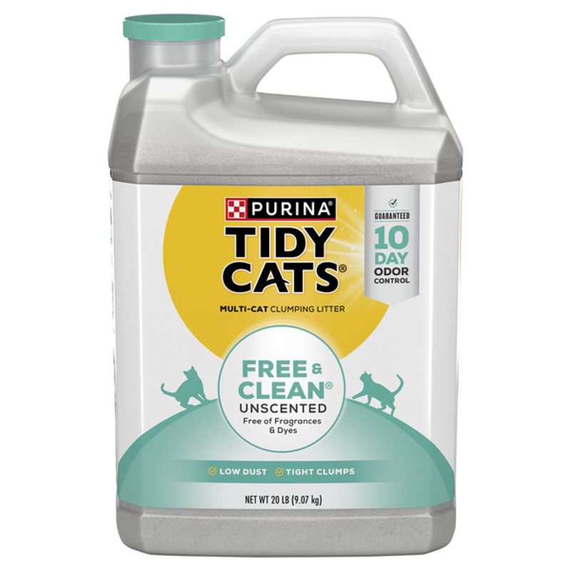 Purina Tidy Cats Free & Clean Clumping Litter, MultiCat, Unscented