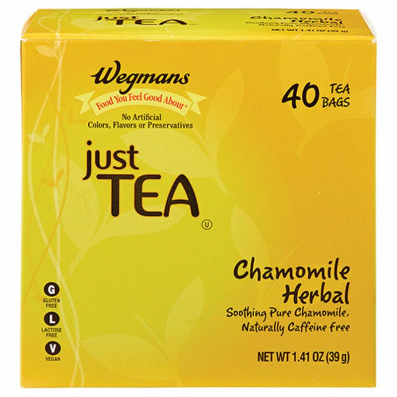 Wegmans Just Tea Chamomile Herbal Caffeine Free Tea Bags Wegmans