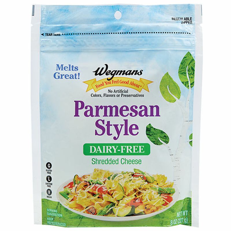 Wegmans Parmesan Style DairyFree Shredded Cheese Wegmans