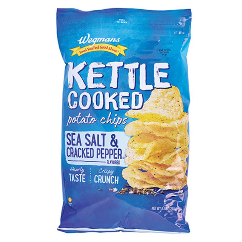 Wegmans Sea Salt & Cracked Pepper Flavored Kettle Cooked Potato Chips