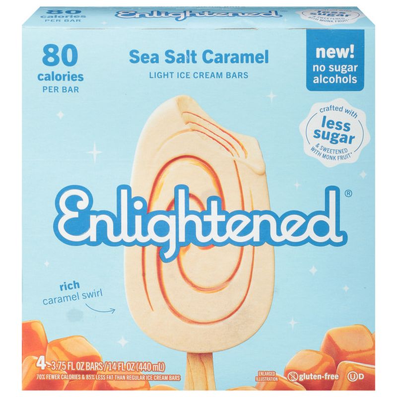 Enlightened Ice Cream Bars, Light, Sea Salt Caramel Wegmans