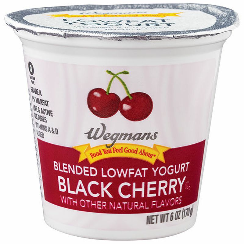 Wegmans Lowfat Blended Black Cherry Yogurt Wegmans