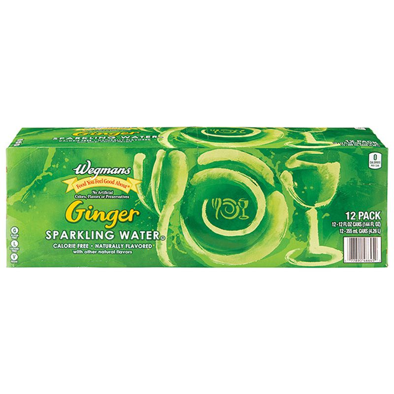 Wegmans Sparkling Water Ginger Sparkling Water 12 Pack Cans Wegmans