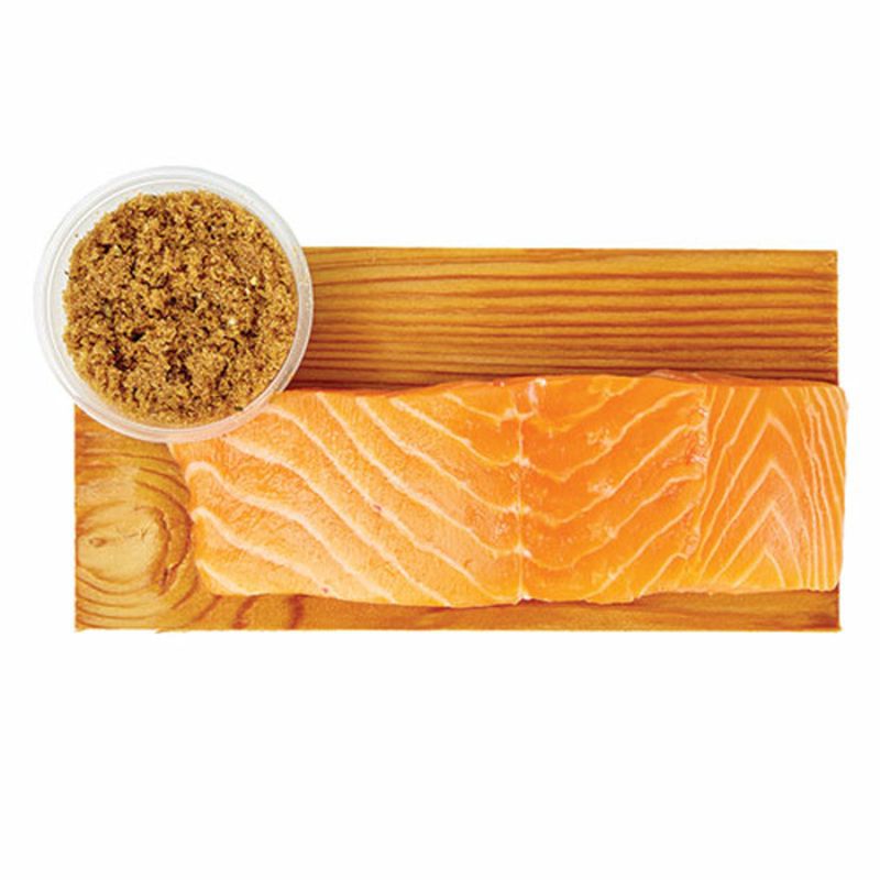 Wegmans Ready to Cook CedarPlank Salmon with Brown Sugar and Cracked