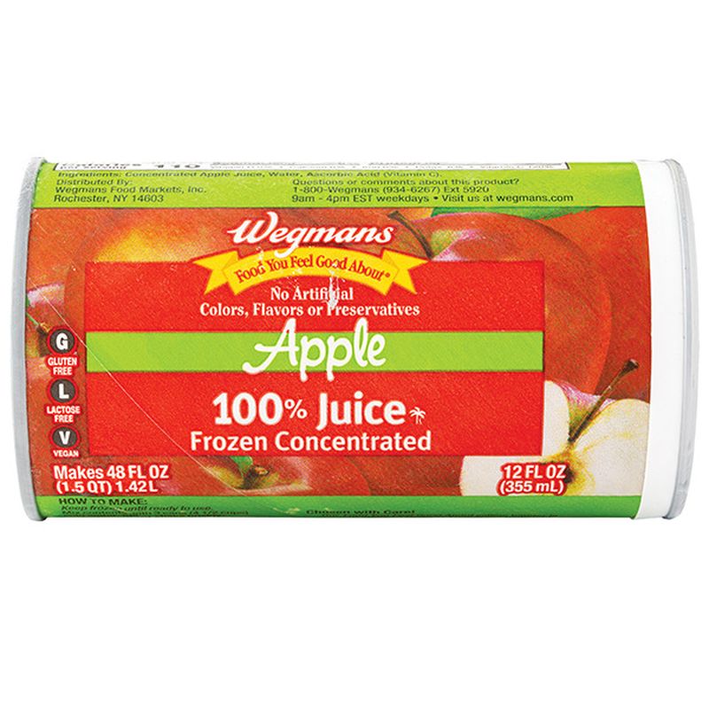 Wegmans 100 Juice, Apple, Frozen Concentrated Wegmans