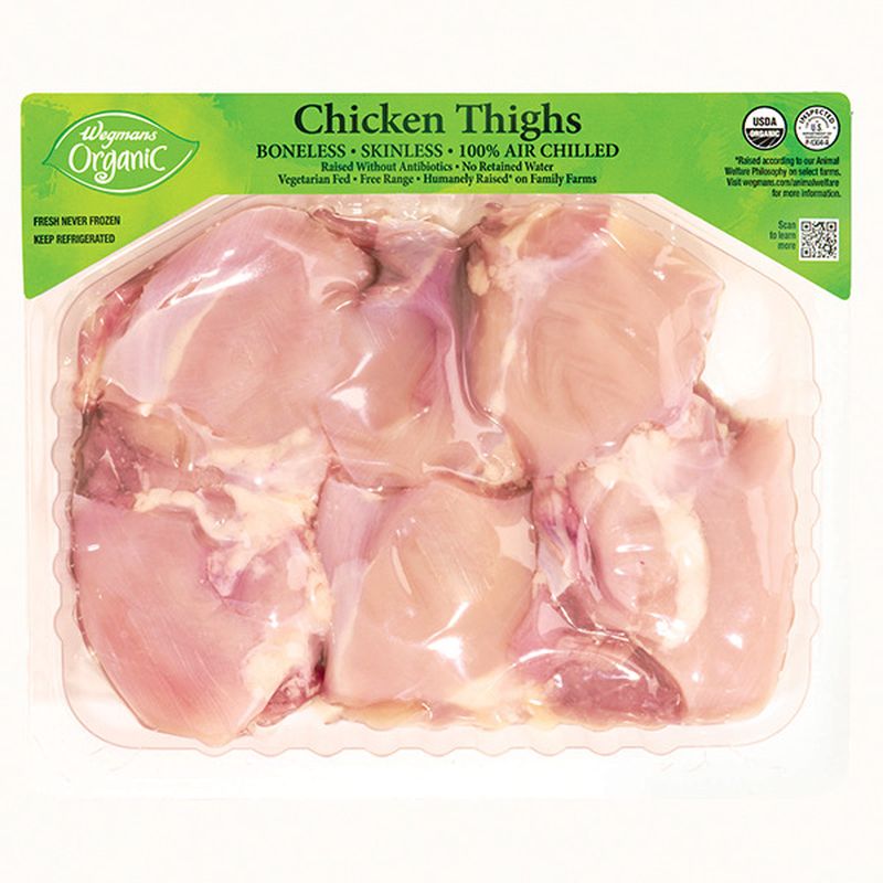 Wegmans Organic Boneless Skinless Chicken Thighs Wegmans