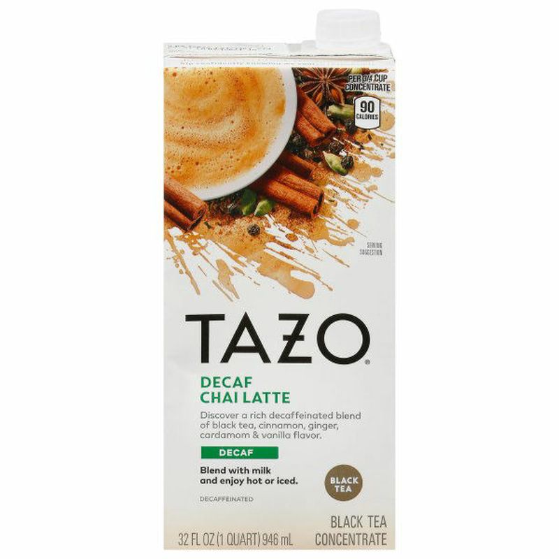 TAZO Tea Black Tea Concentrate, Chai Latte, Decaf Wegmans