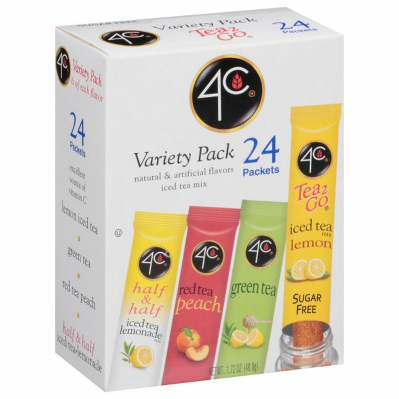 4C Foods Iced Tea Mix, Variety Pack Wegmans