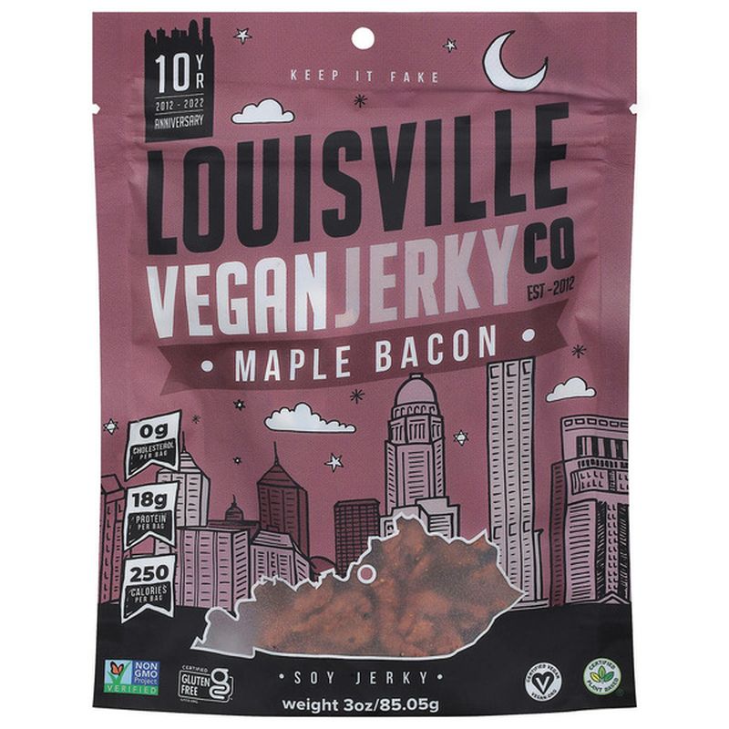 Louisville Vegan Jerky Soy Jerky, Maple Bacon Wegmans