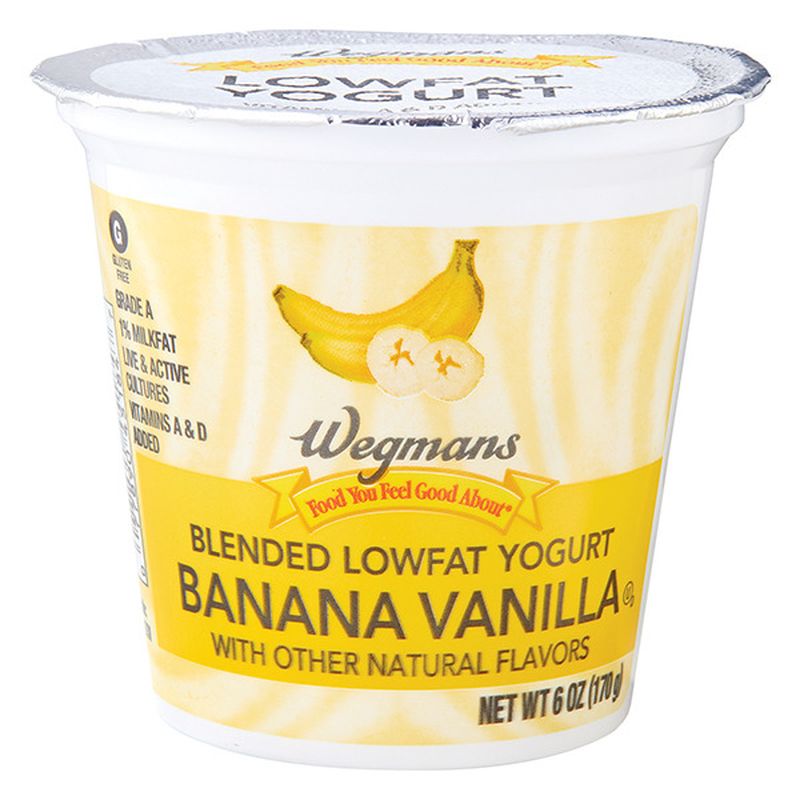 Wegmans Lowfat Blended Banana Vanilla Yogurt Wegmans