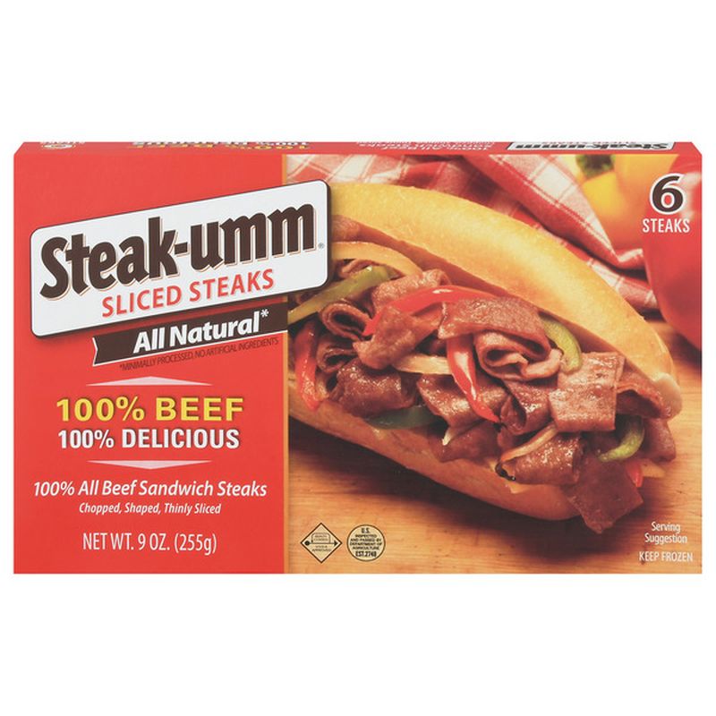 Steakumm Steaks, 100 Beef, Sliced Wegmans