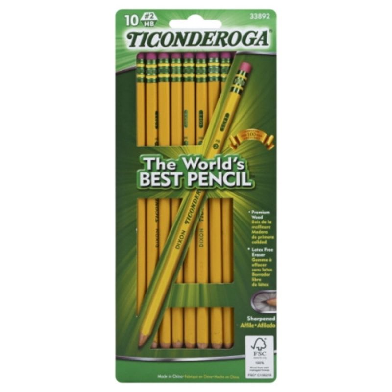 Ticonderoga Pencils, Sharpened, Soft, No. 2 HB Wegmans