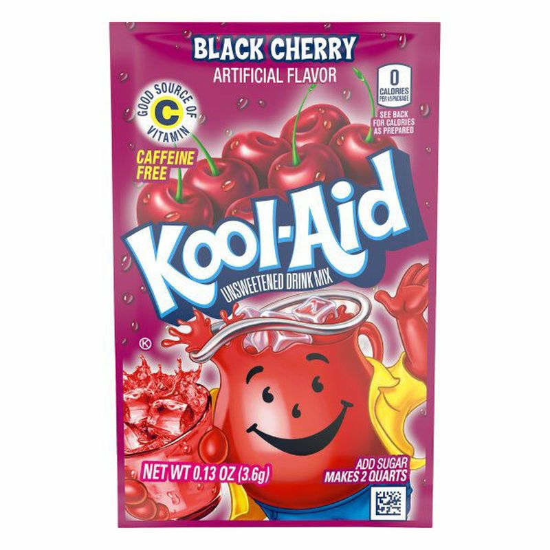KoolAid Drink Mix, Unsweetened, Caffeine Free, Black Cherry Wegmans