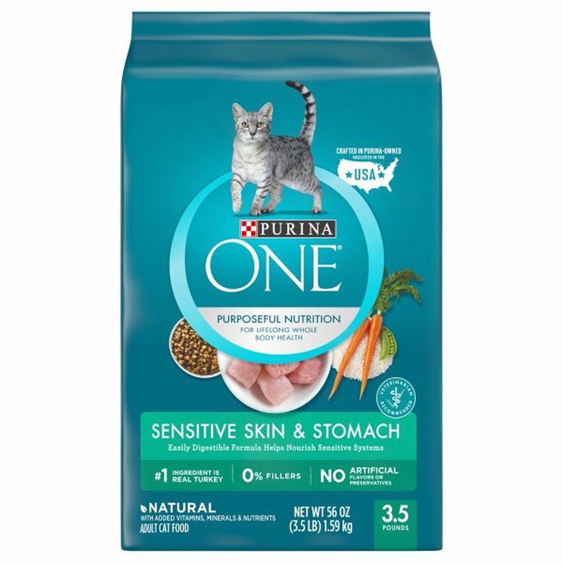 Purina ONE Cat Food, Adult, Sensitive Skin & Stomach Wegmans