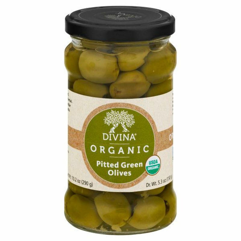Divina Olives, Organic, Green, Pitted Wegmans