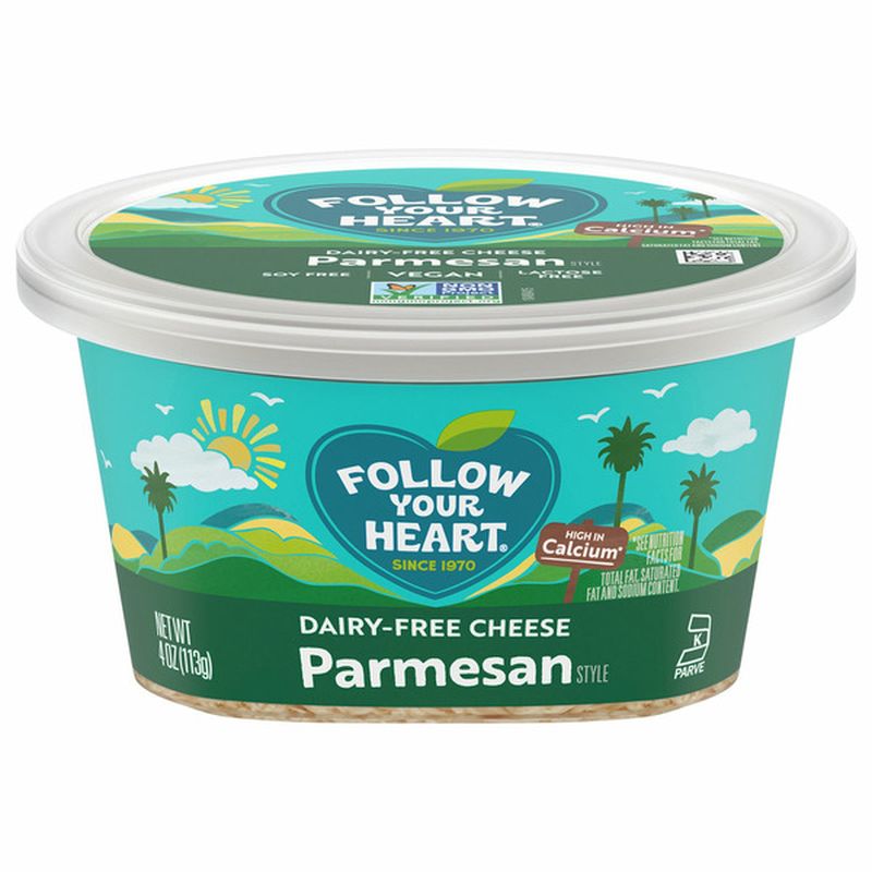 Follow Your Heart Cheese, DairyFree, Parmesan Style Wegmans