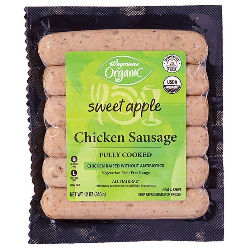 Wegmans Organic Sweet Apple Chicken Sausage Wegmans