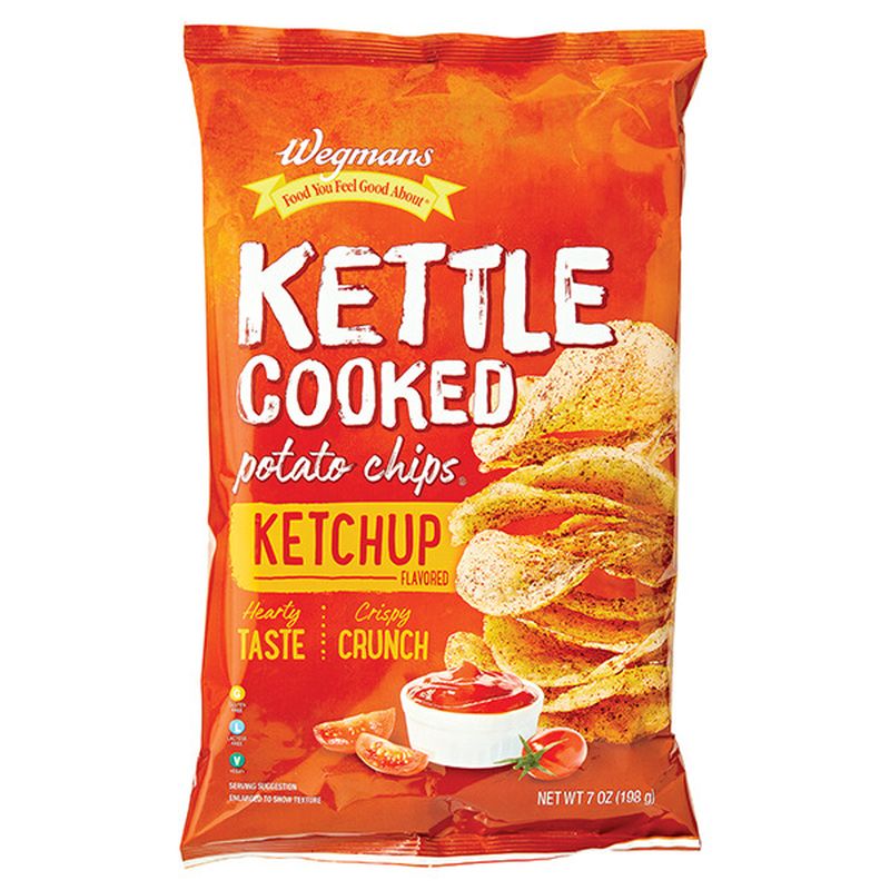 Wegmans Kettle Cooked Potato Chips, Ketchup Flavored Wegmans