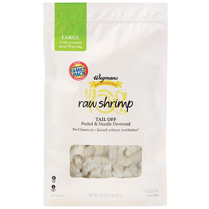 Wegmans Frozen Large Raw Shrimp, FAMILY PACK Wegmans