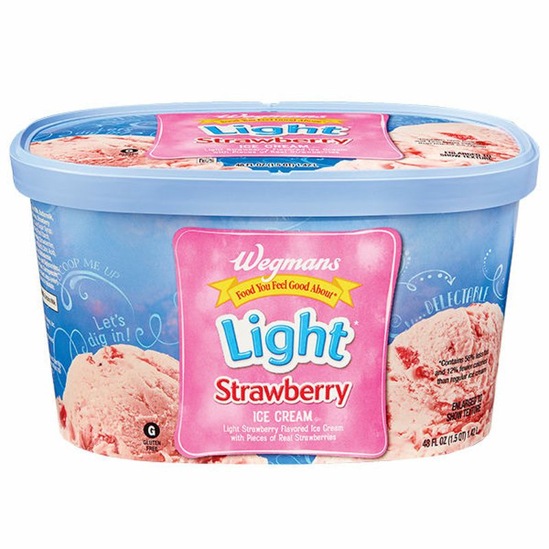 Wegmans Light* Strawberry Ice Cream Wegmans