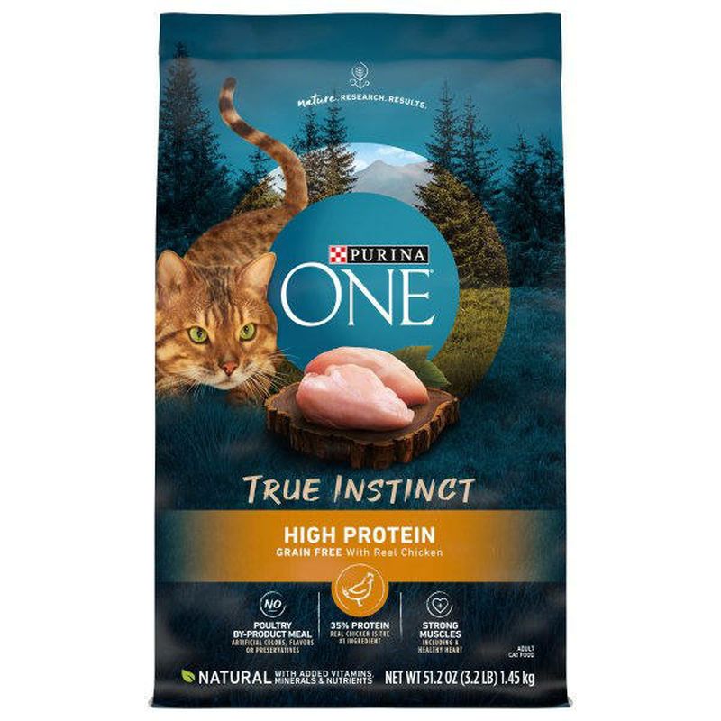 Purina ONE True Instinct Cat Food, High Protein, Natural, Grain Free