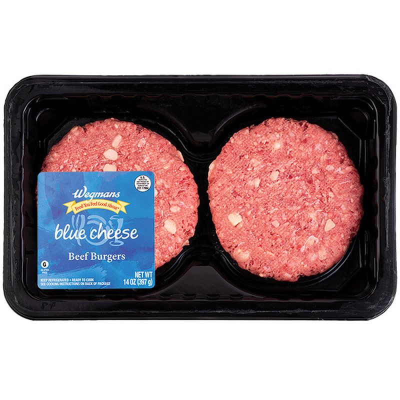 Wegmans Blue Cheese Beef Burgers, 2 Pack Wegmans