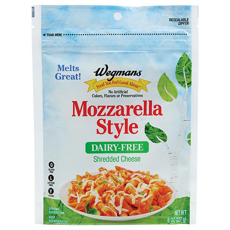 Wegmans Mozzarella Style DairyFree Shredded Cheese Wegmans