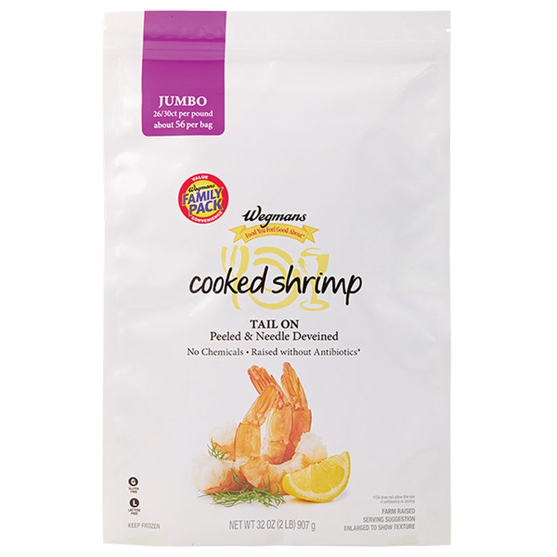Wegmans Frozen Jumbo Cooked Shrimp, FAMILY PACK Wegmans