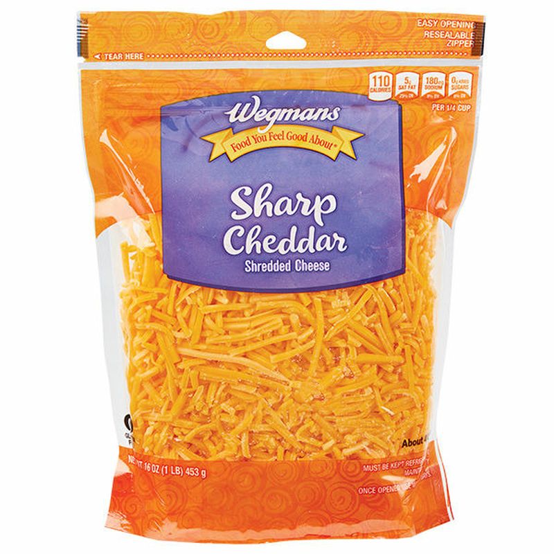 Wegmans Sharp Cheddar Shredded Cheese Wegmans
